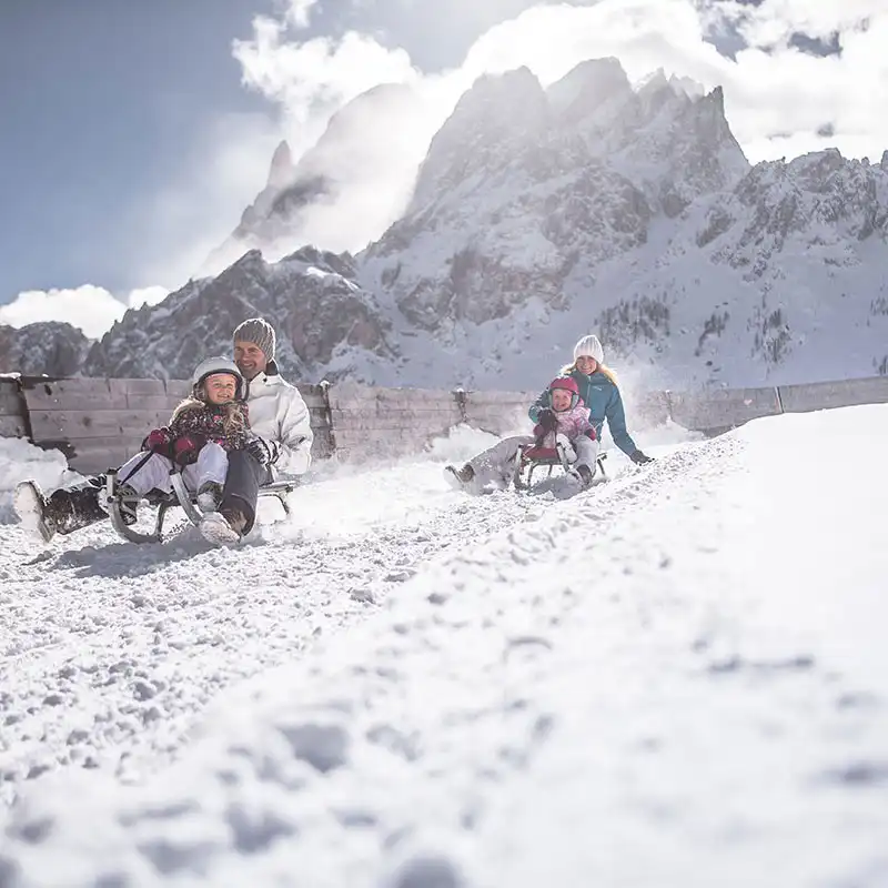 Rodeln im Skigebiet 3 Zinnen